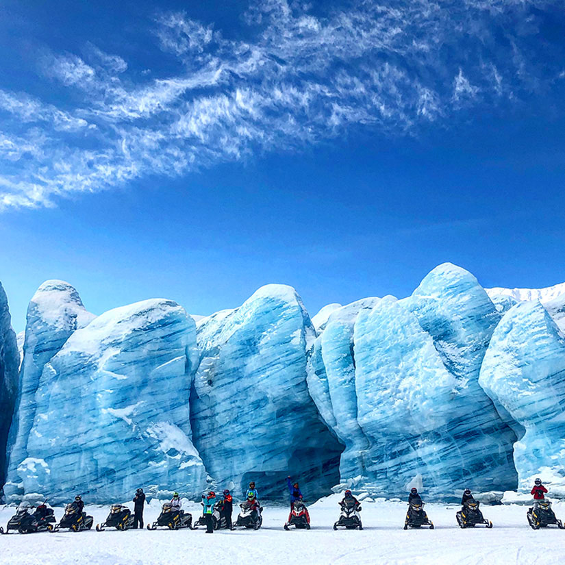Winter Blue Ice Glacier SNOWMOBILE TOUR